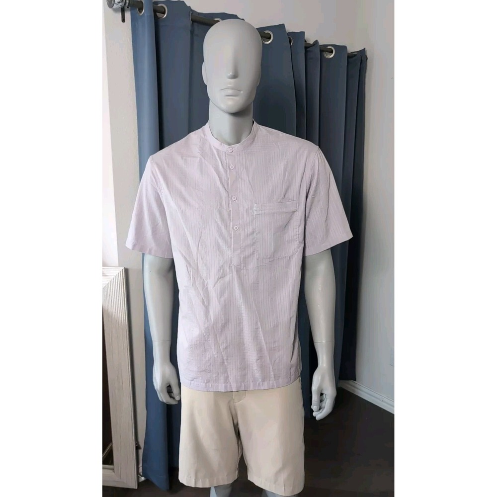 Lululemon Down To The Wire Henley Men's 2XL Purple Athleisure Casual Workout‎